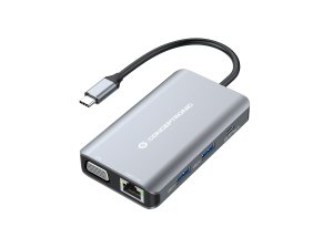 Conceptronic DONN21G laptop dock/port replicator Wired USB 3.2 Gen 1 (3.1 Gen 1) Type-C Grey