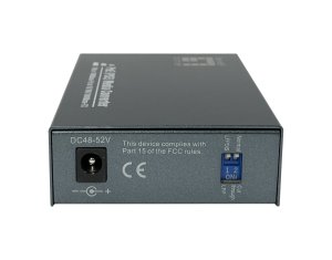 LevelOne RJ45 to SC Gigabit Media Converter, PoE PSE, Single-Mode Fiber, 20km