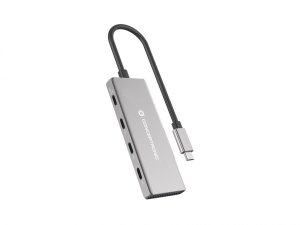 Conceptronic HUBBIES16G interface hub USB 3.2 Gen 2 (3.1 Gen 2) Type-C 10000 Mbit/s Grey