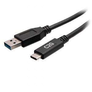 C2G 0.3m (1ft) USB-C® Male to USB-A Male Cable - USB 3.2 Gen 1 (5Gbps)