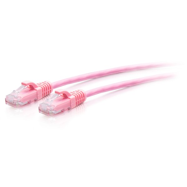 C2G 1.5m Cat6a Snagless Unshielded (UTP) Slim Ethernet Patch Cable - Pink