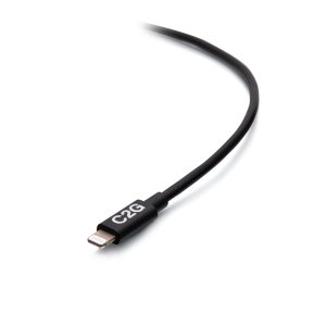 C2G 3ft (0.9m) USB-C® Male to Lightning Male Sync and Charging Cable - Black