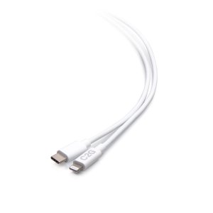 C2G 10ft (3m) USB-C® Male to Lightning Male Sync and Charging Cable - White