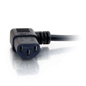 C2G 1m 18 AWG UK 90° Power Cord (IEC320C13R to BS 1363)