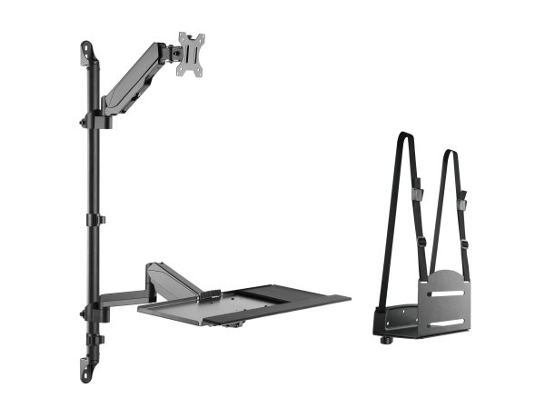 Equip 17"-32" Single Monitor Wall-Mounted Workstation