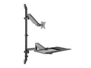 Equip 17"-32" Single Monitor Wall-Mounted Workstation