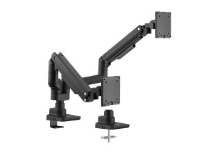 Equip 17"-35" Heavy-Duty Dual Monitor Desk Mount Bracket, Black