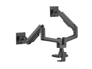 Equip 17"-35" Heavy-Duty Dual Monitor Desk Mount Bracket, Black