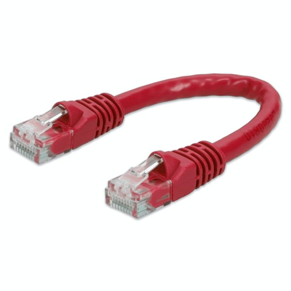 AddOn Networks ADD-0-5FCAT6-RD-TAA networking cable Red 0.15 m Cat6 U/UTP (UTP)