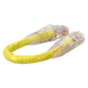 AddOn Networks ADD-0-5FCAT6-YW-TAA networking cable Yellow 0.15 m Cat6 U/UTP (UTP)