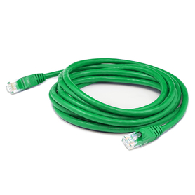 0.5ft RJ-45 (male) to RJ-45 (male) green straight unshielded twisted pair PVC copper slim patch cable