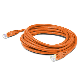 0.5ft RJ-45 (male) to RJ-45 (male) orange straight unshielded twisted pair PVC copper slim patch cable