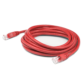 0.5ft RJ-45 (male) to RJ-45 (male) red straight unshielded twisted pair PVC copper slim patch cable