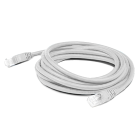 0.5ft RJ-45 (male) to RJ-45 (male) white straight unshielded twisted pair PVC copper slim patch cable