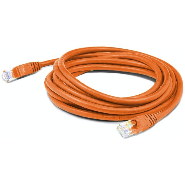 AddOn Networks 10ft RJ-45 (Male) to RJ-45 (Male) Shielded Straight Orange Cat6 STP PVC Copper Patch Cable