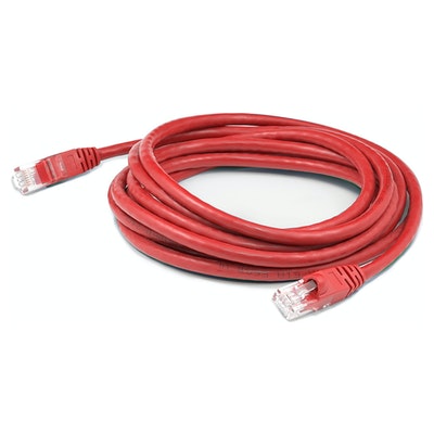 14ft RJ-45 (Male) to RJ-45 (Male) Straight Red Cat6 UTP PVC Copper Patch Cable with Solid Conductors