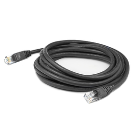 15ft RJ-45 (Male) to RJ-45 (Male) Black Slim Cat6 snagless boot UTP PVC Copper Patch Cable