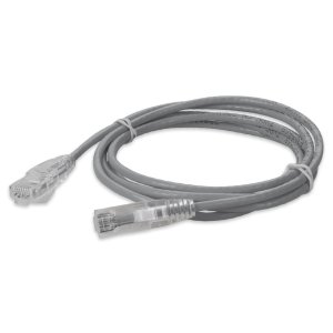 4.57 m RJ-45 (Male) to RJ-45 (Male) Gray Cat6A Slim UTP PVC Copper Patch Cable