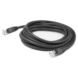 25ft RJ-45 (Male) to RJ-45 (Male) Black Cat6A Straight UTP PVC Copper Patch Cable TAA Compliant