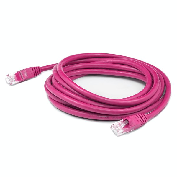 AddOn Networks 7ft RJ-45 (Male) to RJ-45 (Male) Shielded Straight Pink Cat6 STP PVC Copper Patch Cable