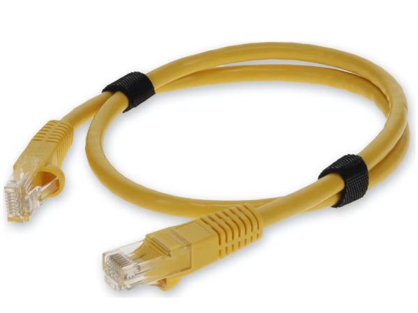 7ft RJ-45 (Male) to RJ-45 (Male) Yellow Cat6 Straight UTP PVC Snagless, Non-Booted Copper Patch Cable