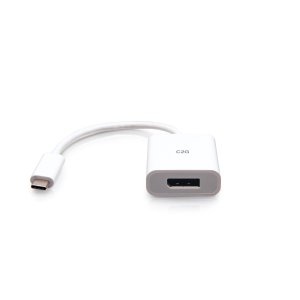 C2G USB-C to DisplayPort Adapter Converter - 4K 60Hz - White