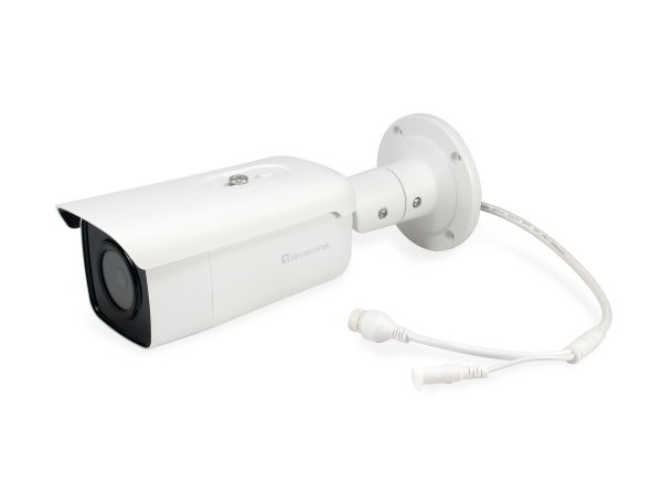 LevelOne GEMINI FIXED IP CAMERA, 6-MP, H.265, 802.3AF, POE, IR LEDS 60 METER, INDOOR/OUTDOOR