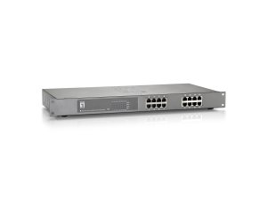 LevelOne 16-Port Fast Ethernet PoE Switch, 802.3at/af PoE, 120W