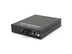 LevelOne RJ45 to SC Managed Fast Ethernet Media Converter, Single-Mode Fiber, 20km