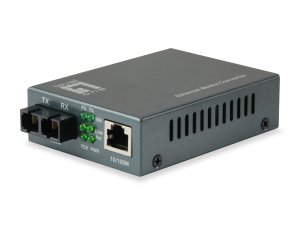 LevelOne RJ45 to SC Fast Ethernet Media Converter, Multi-Mode Fiber, 1310nm, 2km