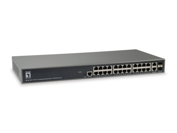 LevelOne TURING 26-Port L3 Lite Managed Gigabit Switch, 2 x SFP/RJ45 Combo