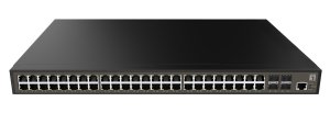 LevelOne GEL-5271 network switch Managed L2+ Gigabit Ethernet (10/100/1000) 1U Black