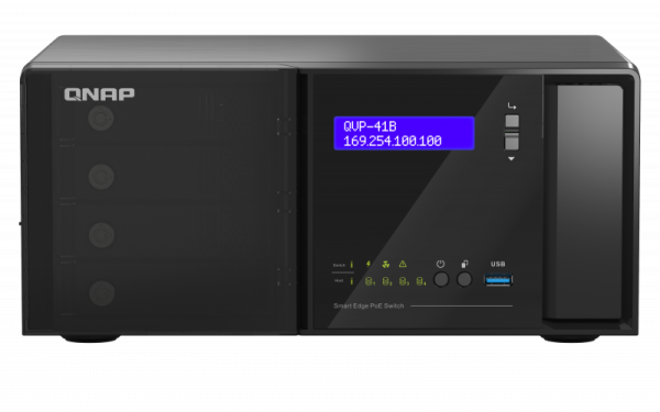 QNAP QVP-41B-8G-P network video recorder Black