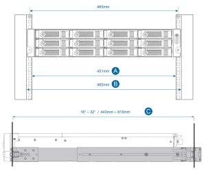 QNAP RAIL-B02 rack accessory Rack rail kit