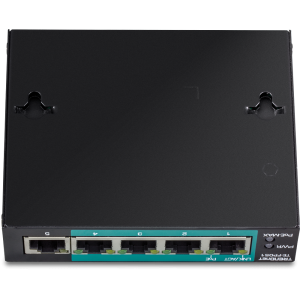 Trendnet TE-FP051 network switch Unmanaged Fast Ethernet (10/100) Power over Ethernet (PoE) Black