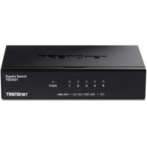 Trendnet TEG-S51 network switch Unmanaged Gigabit Ethernet (10/100/1000) Black