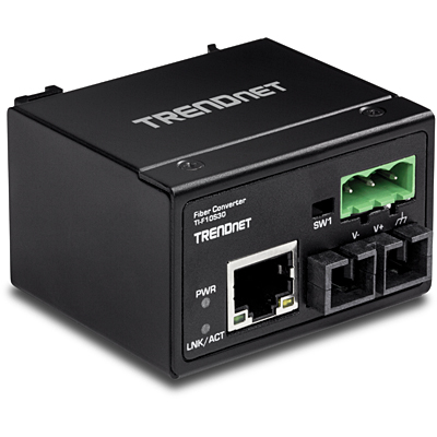 Trendnet TI-F10S30 network media converter 200 Mbit/s 1310 nm Single-mode Black