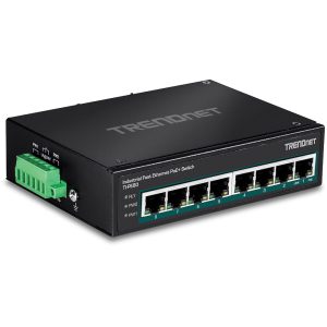 Trendnet TI-PE80 network switch Unmanaged Fast Ethernet (10/100) Power over Ethernet (PoE) Black