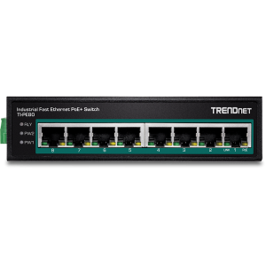 Trendnet TI-PE80 network switch Unmanaged Fast Ethernet (10/100) Power over Ethernet (PoE) Black