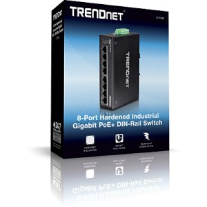 Trendnet TI-PG80 network switch Unmanaged L2 Gigabit Ethernet (10/100/1000) Power over Ethernet (PoE) Black