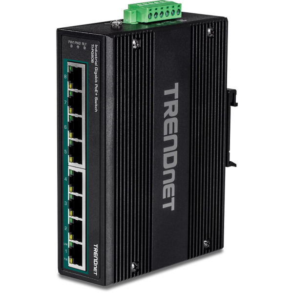 Trendnet TI-PG80B network switch Gigabit Ethernet (10/100/1000) Power over Ethernet (PoE) Black