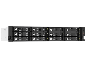 QNAP TL-R1220SEP-RP 120TB (Seagate Exos) 12-bay 2U rackmount SAS 12Gbps JBOD expansion enclosure with SAS expander; 2.5:/3.5 SAS 12Gbps & SAS/SATA 6Gbps drives; 4 x SFF-8644 Mini-SAS HD ports; redundant PSU HDD/SSD enclosure Black, Grey 2.5/3.5"