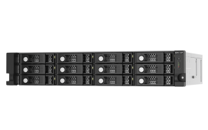 QNAP TL-R1220SEP-RP 168TB (Seagate Exos) 12-bay 2U rackmount SAS 12Gbps JBOD expansion enclosure with SAS expander; 2.5:/3.5 SAS 12Gbps & SAS/SATA 6Gbps drives; 4 x SFF-8644 Mini-SAS HD ports; redundant PSU HDD/SSD enclosure Black, Grey 2.5/3.5"