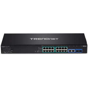 Trendnet TPE-3018LS network switch Managed Gigabit Ethernet (10/100/1000) Power over Ethernet (PoE) 1U Black