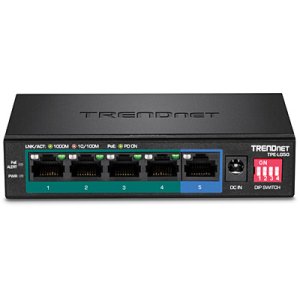 Trendnet TPE-LG50 network switch Unmanaged Gigabit Ethernet (10/100/1000) Power over Ethernet (PoE) Black