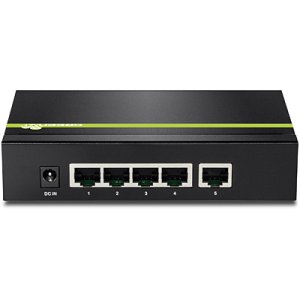 Trendnet TPE-S50 network switch Unmanaged L2 Fast Ethernet (10/100) Power over Ethernet (PoE) Black