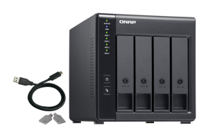 QNAP TR-004 16TB 4x4TB Seagate IronWolf 4 Bay NAS Desktop HDD/SSD enclosure Black 2.5/3.5"