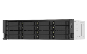 QNAP TS-1673AU-RP-16G NAS/storage server Rack (3U) Ryzen Embedded V1500B 16 GB DDR4 0 TB QNAP QTS Black, Grey