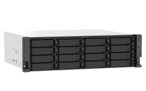 QNAP TS-1673AU-RP-16G NAS/storage server Rack (3U) Ryzen Embedded V1500B 16 GB DDR4 0 TB QNAP QTS Black, Grey