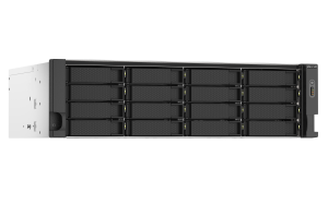 QNAP TS-1673AU-RP-16G NAS/storage server Rack (3U) Ryzen Embedded V1500B 16 GB DDR4 0 TB QNAP QTS Black, Grey